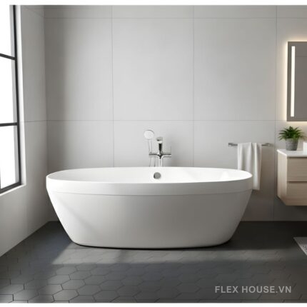Bồn tắm để sàn Acrylic hiện đại Inax BF-1858V
