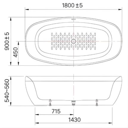 Bồn tắm để sàn Acrylic hiện đại Inax BF-1858V