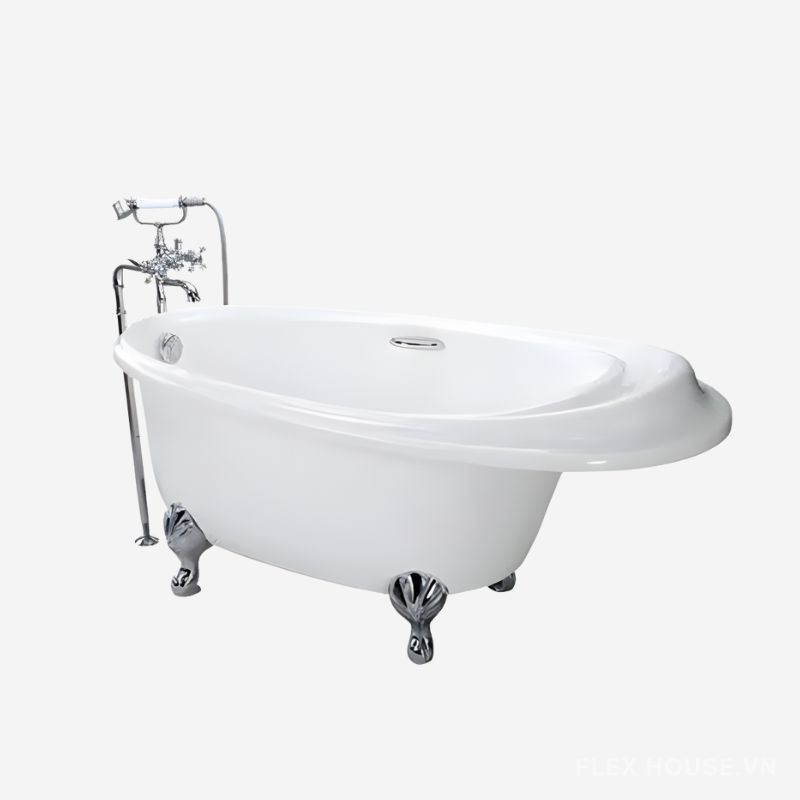 Bồn tắm ngọc trai chân mạ bạc TOTO PPY1610HIPTE.S 2 Bồn tắm ngọc trai chân mạ bạc TOTO PPY1610HIPTE