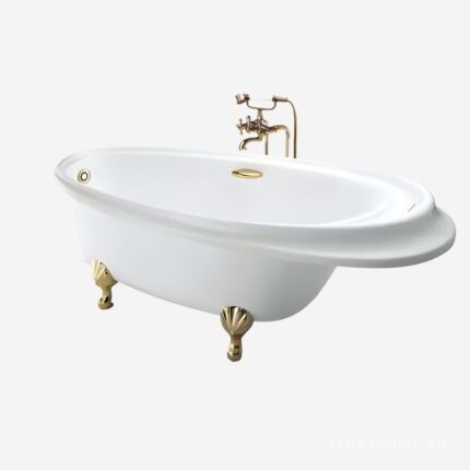 Bồn tắm ngọc trai chân mạ vàng TOTO PPY1610HIPTV14E