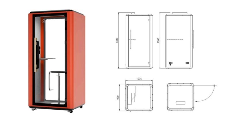 Booth cách âm cho văn phòng làm việc S-01 6