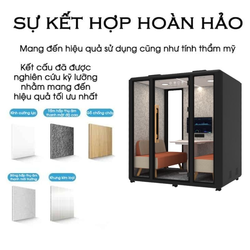Cabin cách âm tiêu âm di động cho văn phòng XL-01