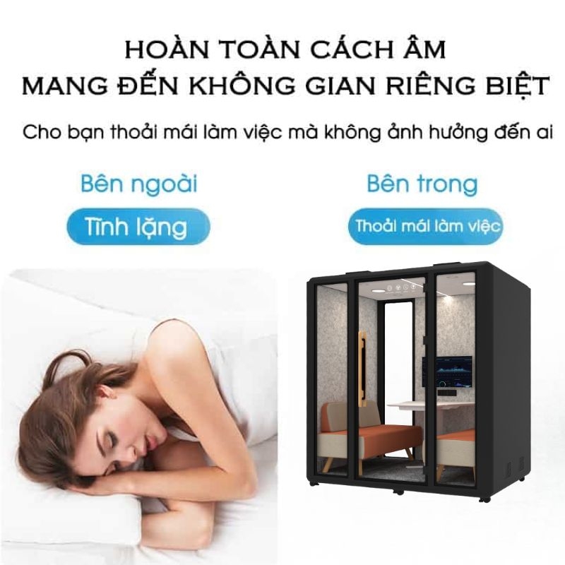 Cabin cách âm tiêu âm di động cho văn phòng XL-01
