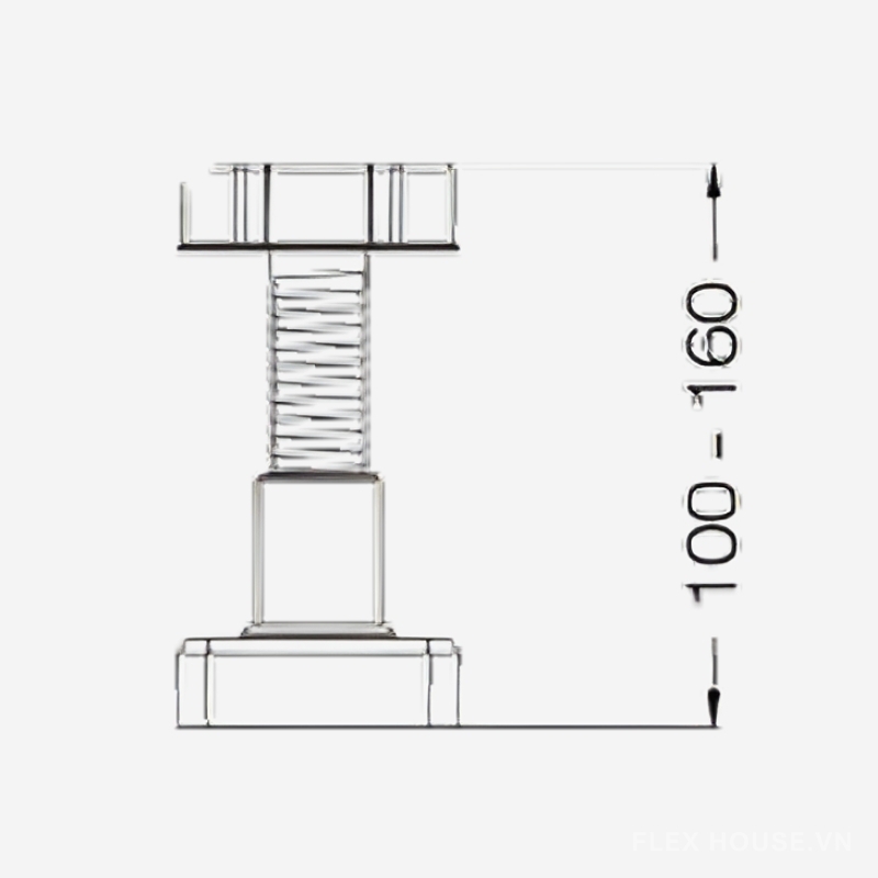 Chân nhựa tủ bếp tăng chỉnh Taura MT-160