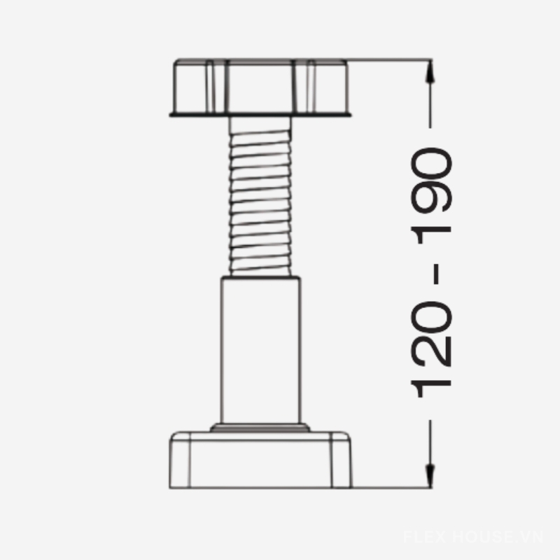 Chân tăng chỉnh chiều cao tủ bếp Taura MT-190