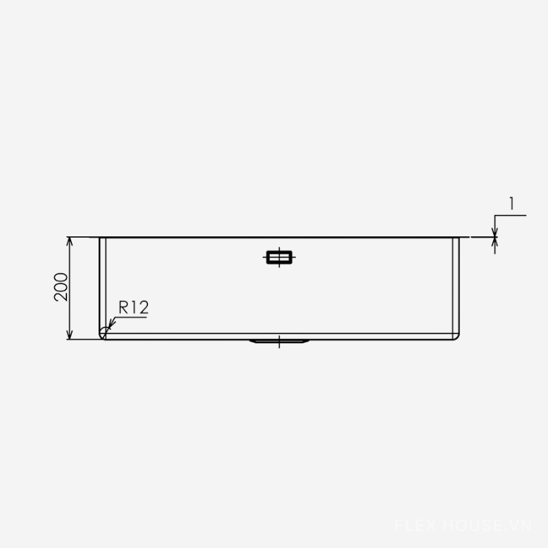 Chậu rửa bát 1 hố lắp âm MAKI ST-R-SL7400 (2) Chậu rửa bát 1 hố lắp âm MAKI ST-R-SL7400 3