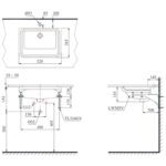 Chậu rửa lavabo âm bàn chữ nhật TOTO LT505T