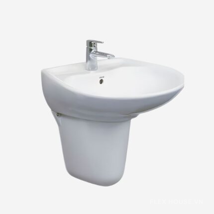 Chậu rửa mặt bằng sứ treo tường chân lửng TOTO LHT300CR