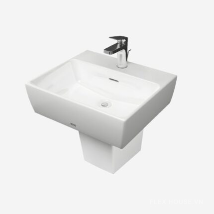 Thiết kế bàn trang điểm phòng tắm chỉ với 6 bước đơn giản! 9 Chậu rửa mặt chân lửng treo tường TOTO LHT328C