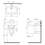 Chậu rửa mặt chân lửng treo tường TOTO LHT328C