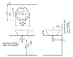 Chậu rửa mặt đặt bàn dáng tròn Inax AL-445V
