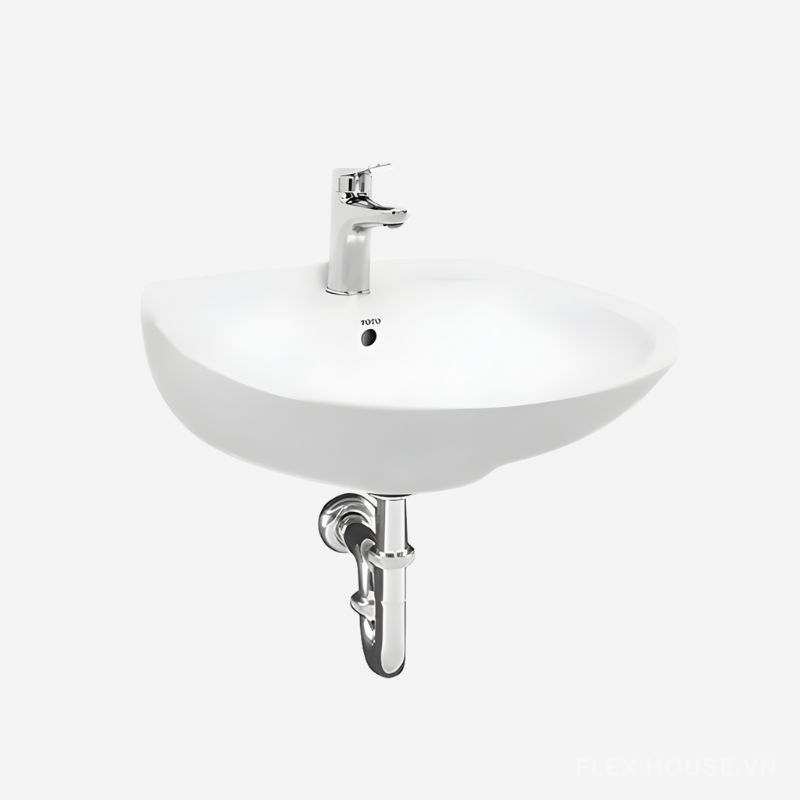 Chậu rửa mặt treo tường men sứ TOTO LT300C 1 Chậu rửa mặt treo tường men sứ TOTO LT300C 1