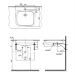 Chậu sứ lavabo âm bàn chữ nhật TOTO LT765