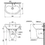 Chậu sứ rửa mặt chân lửng treo tường TOTO LHT240CS