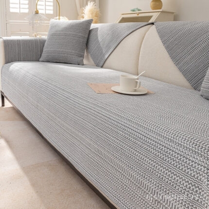 Drap bọc ghế sofa vải cotton viền gấp PJ6276