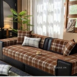 Drap bọc ghế sofa vải nhung cổ điển Pháp PJ4309
