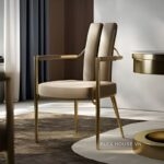 Ghế ăn gia đình bọc da gợn sóng Luxury LXY8161