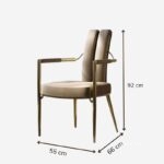 Ghế ăn gia đình bọc da gợn sóng Luxury LXY8161