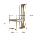 Ghế ăn kim loại lưng cao sang trọng AX4224
