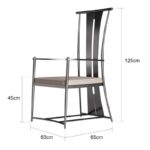 Ghế ăn kim loại lưng cao sang trọng AX4224