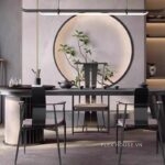 Ghế ăn kim loại lưng cao sang trọng AX4224
