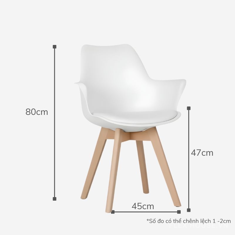 Ghế cà phê Eames lưng nhựa DM24073
