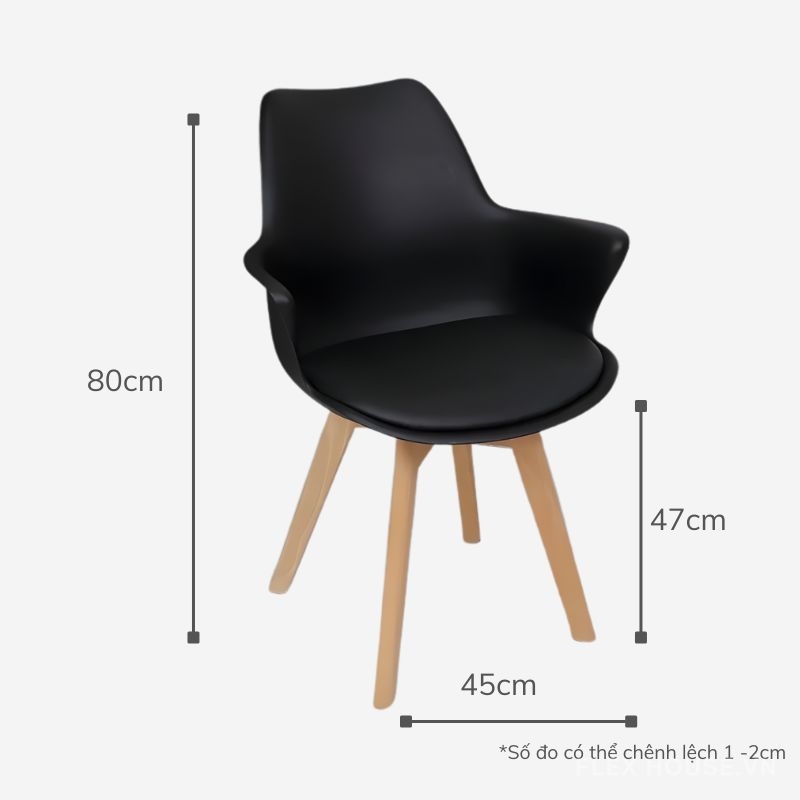 Ghế cà phê Eames lưng nhựa DM24073