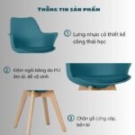 Ghế cà phê Eames lưng nhựa DM24073