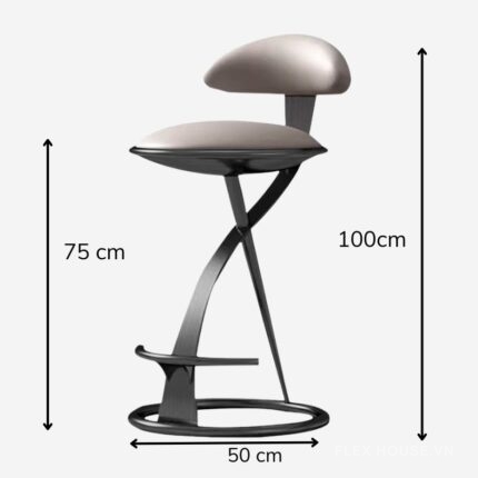 Ghế quầy bar chân tựa lưng hiện đại AX4225