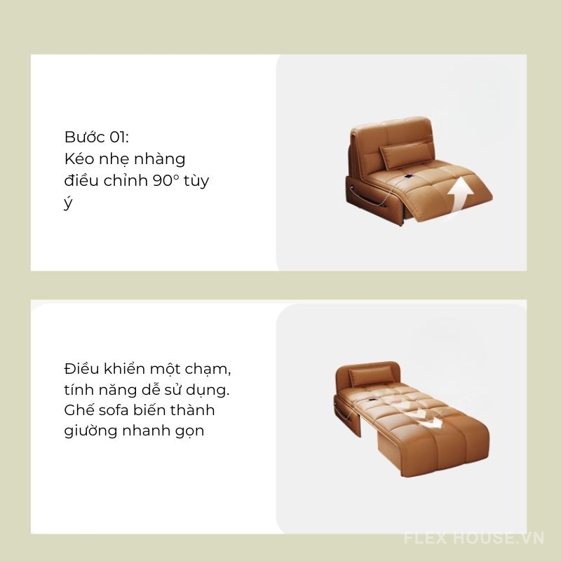 Ghế sofa kiêm giường chỉnh điện thư giãn SH5425 5 Ghế sofa kiêm giường chỉnh điện thư giãn SH5425