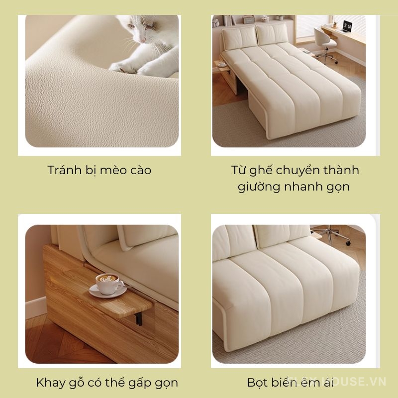 Ghế sofa kiêm giường thư giãn tiện lợi SH6733 5 Ghế sofa kiêm giường thư giãn tiện lợi SH6733