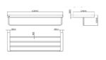 Giá treo khăn tắm 3 ngăn bằng đồng Inax KFS-945VA