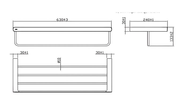 Giá treo khăn tắm 3 ngăn bằng đồng Inax KFS-945VA Giá treo khăn tắm 3 ngăn bằng đồng Inax KFS-945VA