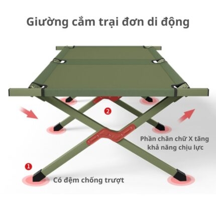 Giường dã ngoại đơn di động gấp gọn YL4082