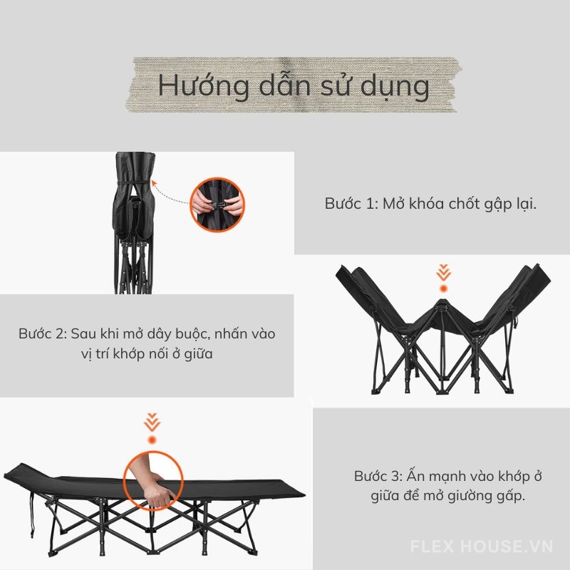 Giường xếp du lịch cắm trại tiện lợi YL1742
