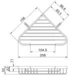 Kệ xà phòng đặt góc nhà vệ sinh TOTO TX2AV1B