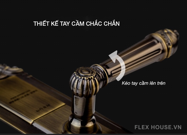 Khóa cửa điện tử cổ điển điều khiển từ xa Kaadas 6001 13