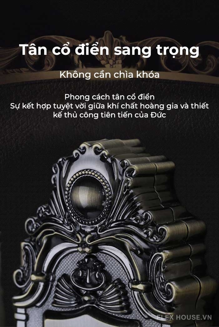 Khóa cửa điện tử cổ điển điều khiển từ xa Kaadas 6001 16