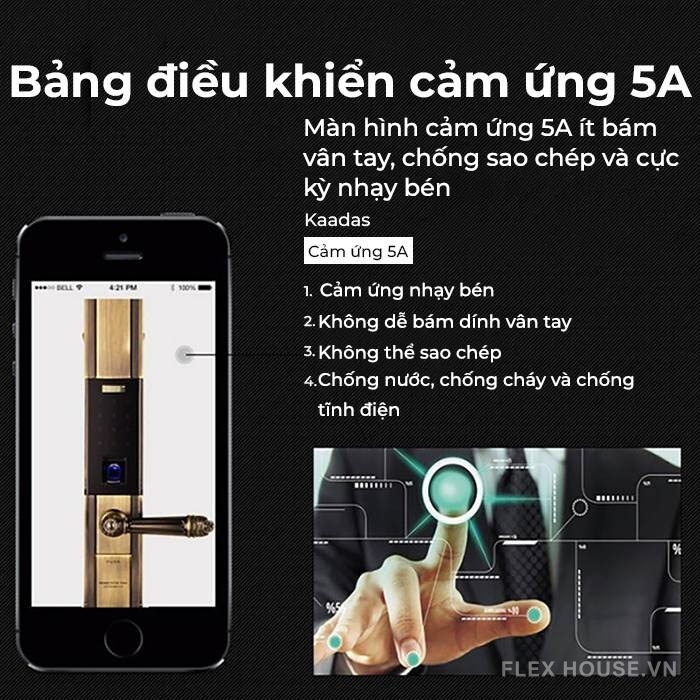 Khóa cửa điện tử cổ điển điều khiển từ xa Kaadas 6001 17