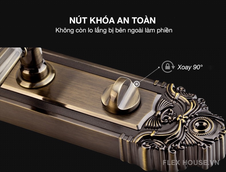 Khóa cửa điện tử cổ điển điều khiển từ xa Kaadas 6001 8