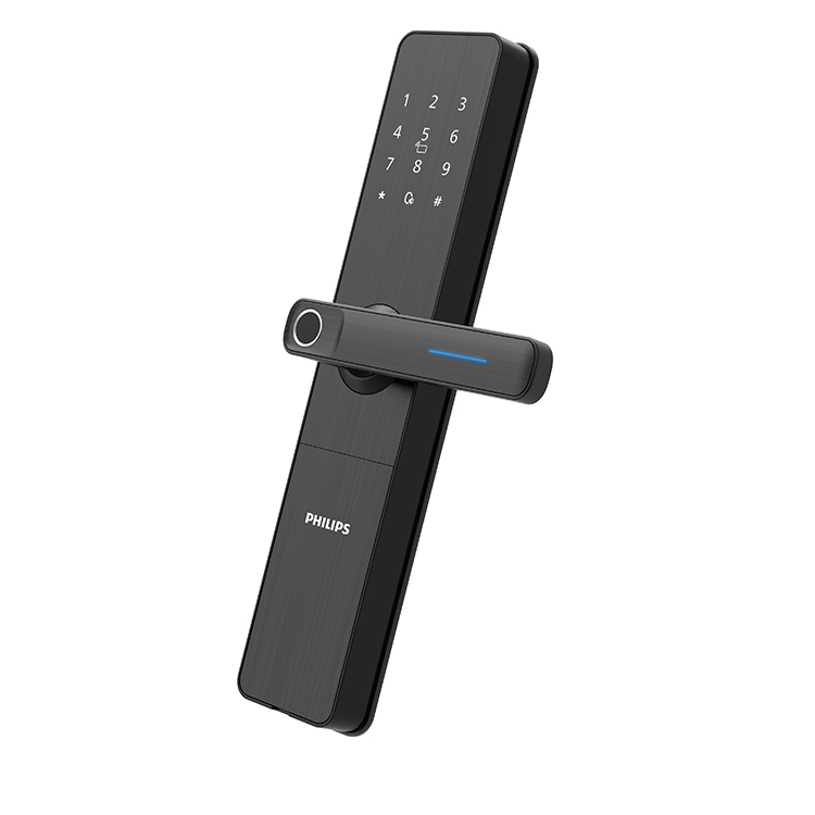 Khóa cửa điện tử tay gạt vân tay thẻ từ Philips DDL609-5HS 201