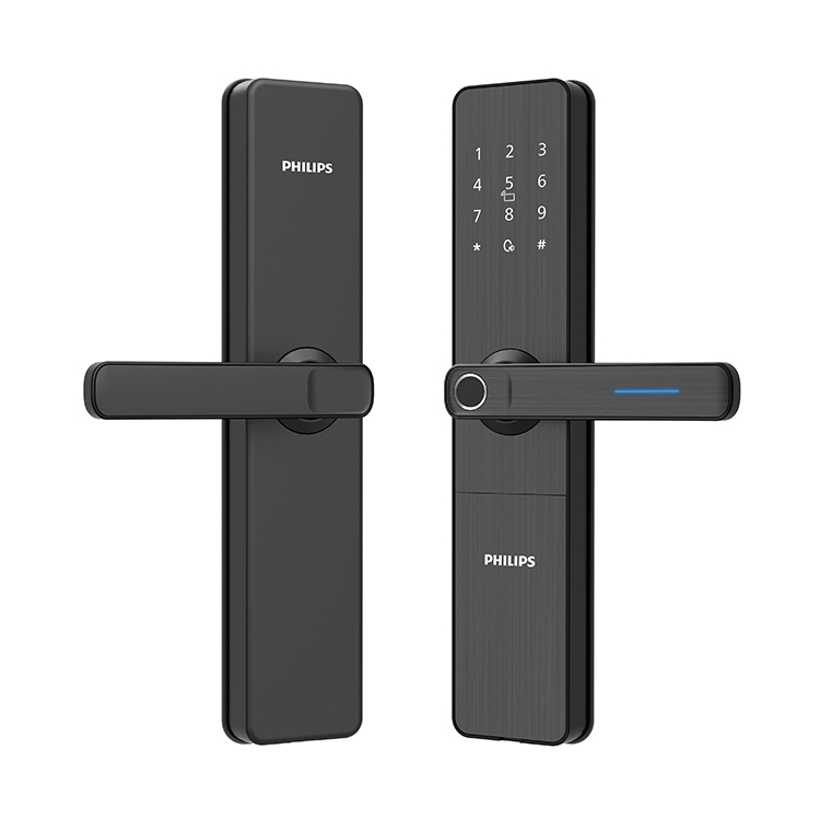 Khóa cửa điện tử tay gạt vân tay thẻ từ Philips DDL609-5HS 200