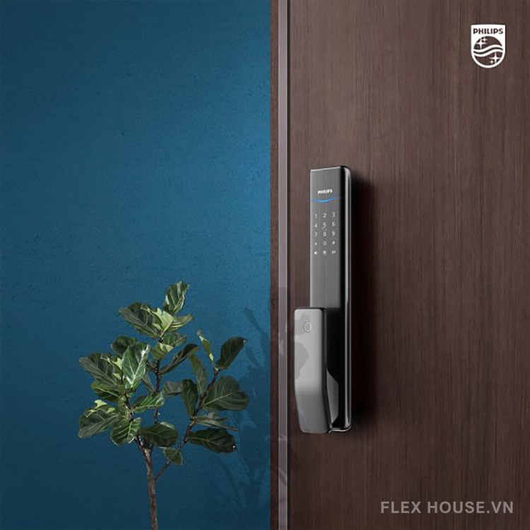 Khóa cửa điện tử vân tay kết nối Bluetooth Philips Alpha 13