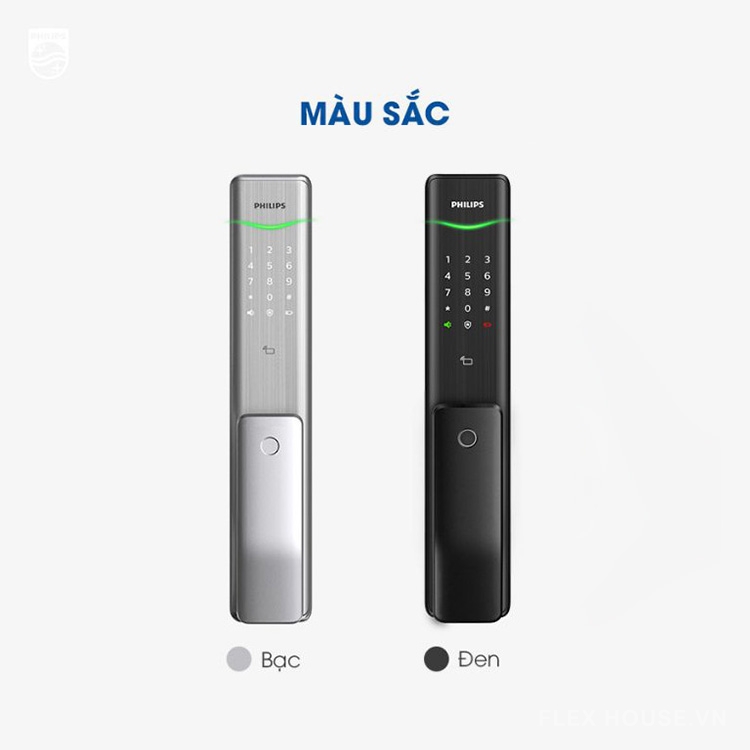 Khóa cửa điện tử vân tay kết nối Bluetooth Philips Alpha 8