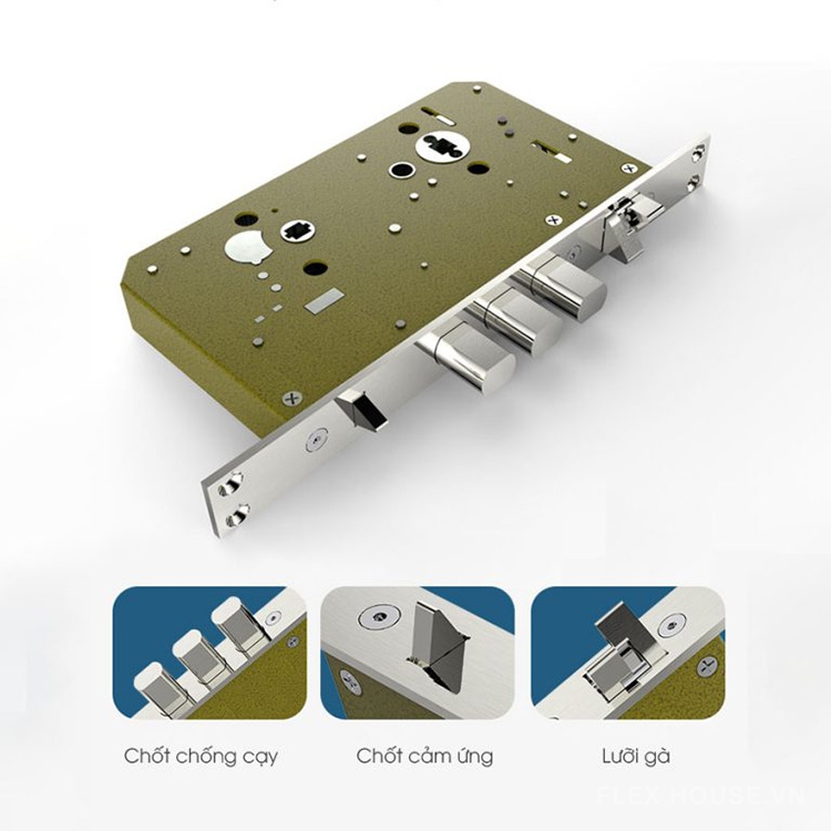 Khóa cửa điện tử vân tay kết nối Bluetooth Philips Alpha 24