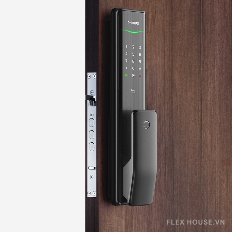 Khóa cửa điện tử vân tay kết nối Bluetooth Philips Alpha 12