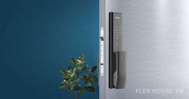 Khóa cửa điện tử vân tay kết nối Bluetooth Philips Alpha 10