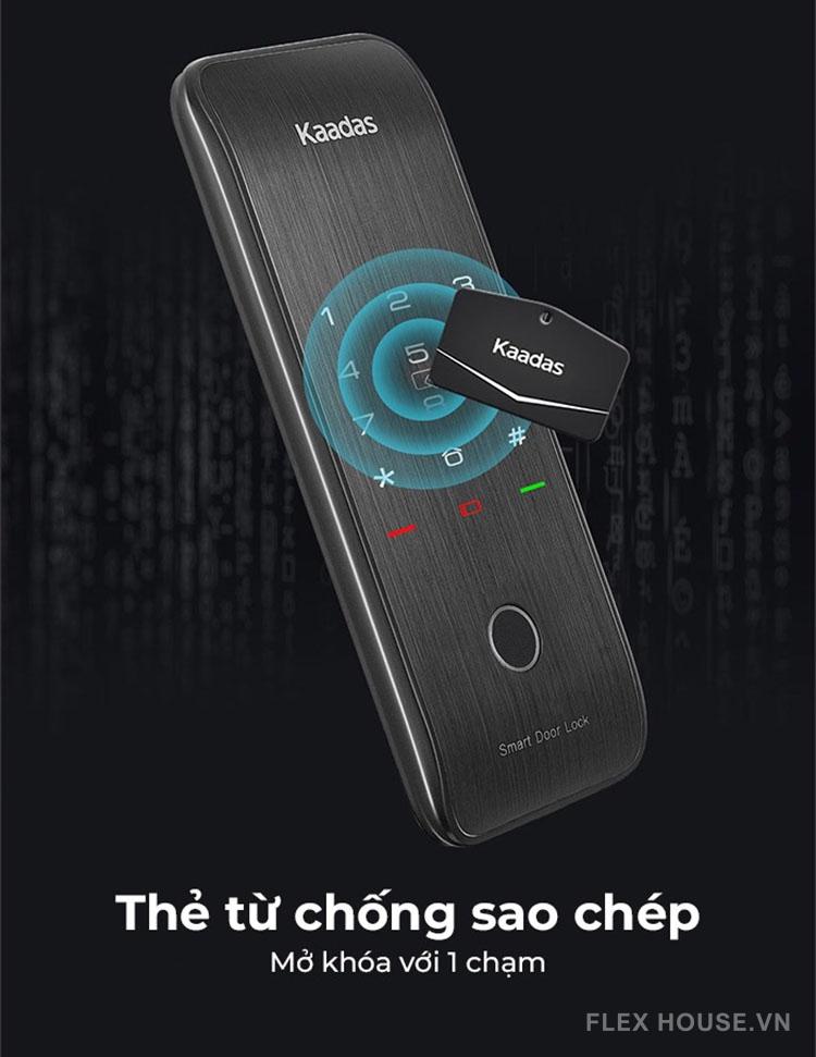 Khoá cửa kính vân tay kết nối Bluetooth Kaadas R6 21