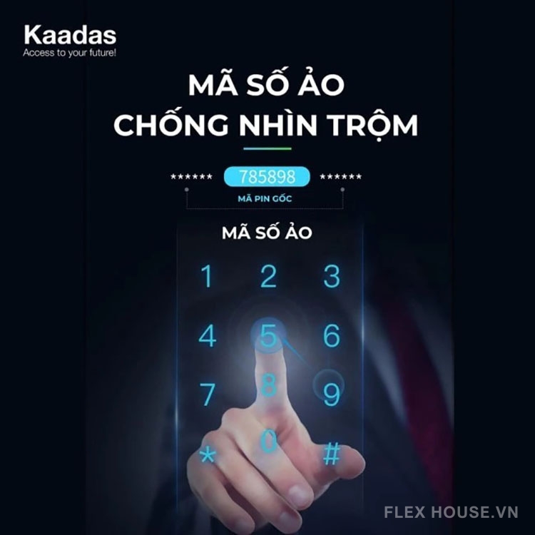 Khóa cửa tay gạt sử dụng vân tay Kaadas M5 73