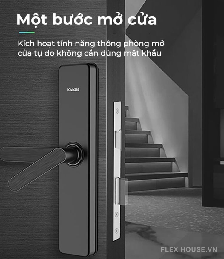 Khóa cửa tay gạt sử dụng vân tay Kaadas M5 69